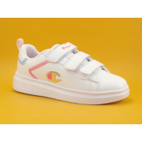 Champion ANGEL G GS Blanc - Sneakers fille 3 brides velcro