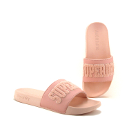 SuperDry High Build Logo Pool Slide - Pink clay - Mule piscine Femme