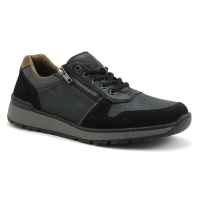 Rieker B9050-00 - Noir Gris - Sneakers Homme avec fermeture eclair