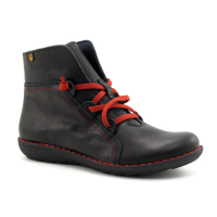 Jungla Boots Noir Lacet élastique rouge 5217
