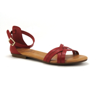 Kaola 580 Rouge - Sandale plate Femme