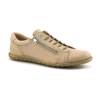 Alce Shoes 9123 - Beige - Lacet coton - Zip - Chaussure basse