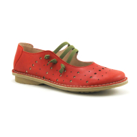 Alce Shoes 9055 Rouge  - Ballerine avec elastiques kaki