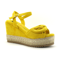 Xti 49940 Yellow - Sandale espadrille jaune talon compense