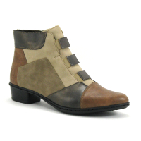 Rieker Y0764-22 Marron Beige Gris - Boots Femme multicolore