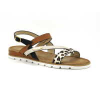 Dees Shoes MEUF - Camel - Noir - Leopard - Sandale femme
