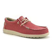 Hey Dude WALLY BRAIDED Pompeian red - Chaussure Homme toile rouge