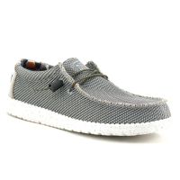 Hey Dude WALLY SOX STITCH Asphalt - Chaussure slip on Homme grise