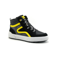 Geox WEEMBLE J26HAB - Black Yellow - Sneakers montante GARCON