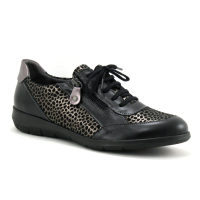 Suave Oxford 6627 TS - Derby cuir - Black Multi - Chaussure confort Femme