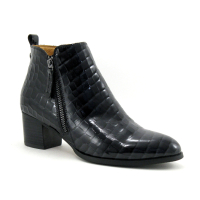 MamZelle TILIA Croco verni noir - Boots mode Femme