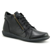 Brans 13580 Negro - Boots Femme cuir noir avec elastique et zip