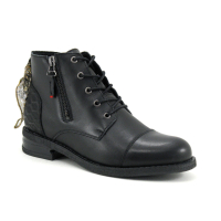 GoodStep BELEM 2502-D03 Velvet black - Chaussure montante noire - Foulard