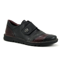Alce Shoes 9544 Noir Bordeaux Marron - Velcro - Chaussure basse