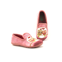Ouf - Les ptits Ouf RUNITE Rose - Hiboux - Chausson fille rose