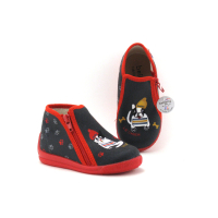Bellamy VICTOR Chat Chien marine rouge - Chausson BEBE