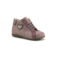 Bopy ZECOCO - Chaussure BEBE fille cuir rose