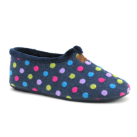 Ouf NADIS Marine - Pois multicolores - Chausson Femme