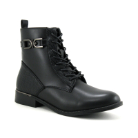 Morans TERS - Chaussure montante noire Femme - Lacet et zip