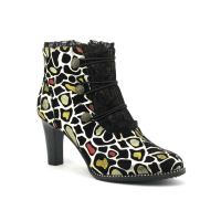 Laura vita ALCBANEO 2301 dore boots femme talon zip leopard