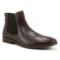 Broker and Co DUCATI-25U Brown - Boots Chelsea Homme cuir marron