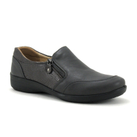 Sweet R DRAW gris Chaussure basse Femme - Zip lateral
