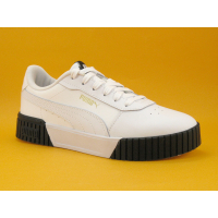 PUMA Carina 2-0 385849-04 White Black - Sneakers blanches - Semelle noire