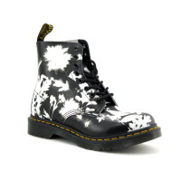 Dr Martens 1460 PASCAL Phantom Floral Shadow Backhand Black White - Boots