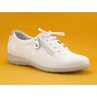 Suave Oxford 6657DT White Ghost - Chaussure a lacet Femme - Cuir blanc