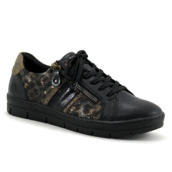 Remonte D582701 - Sneakers noires Femme avec zip et lacet
