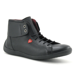 Alce Shoes 9241 - Chaussure montante cuir noir - Lacet et zip