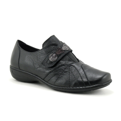 Artika EQUIN Noir - decors argent - Chaussure basse velcro