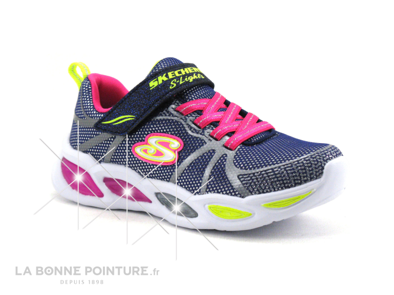 Achat chaussures Skechers Bébé vente Skechers Lights Shimmer Beams Sporty Glow 302042N - Basket fille