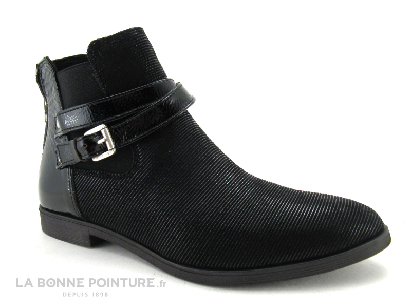 Fantasy Boots Femme Noir rayé Verni 183-111 5