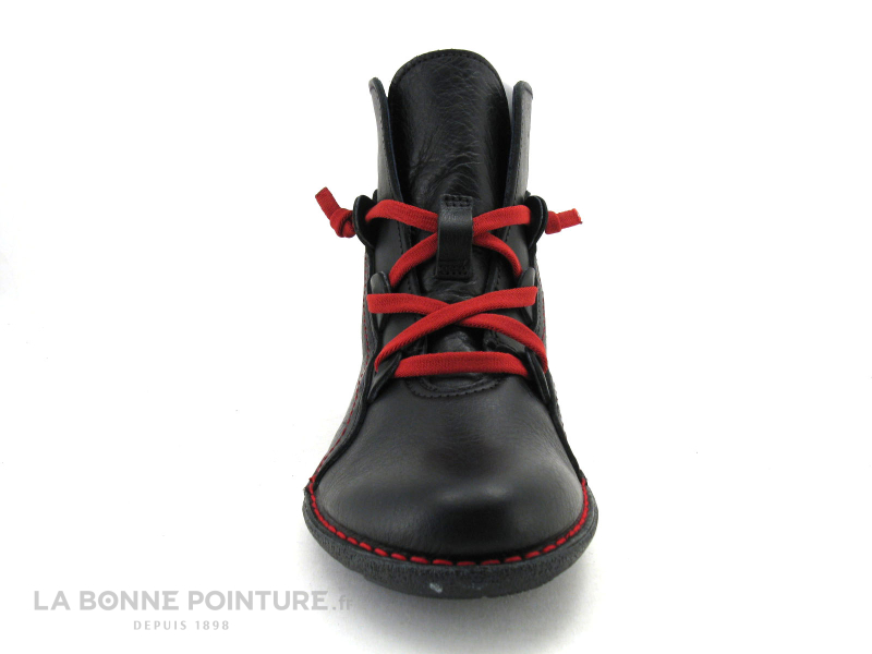 Jungla Boots Noir Lacet élastique rouge 5217 2