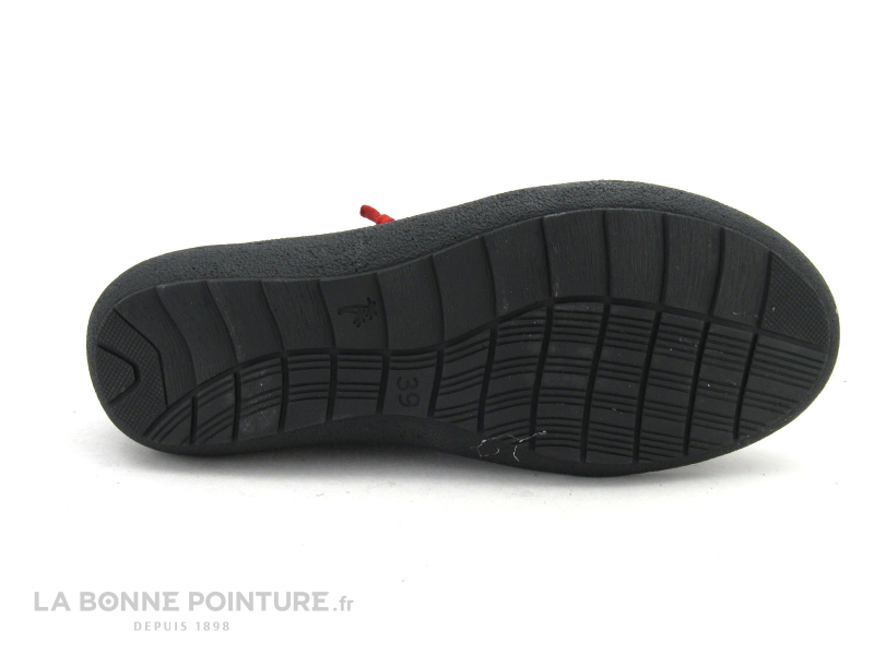 Jungla Boots Noir Lacet élastique rouge 5217 7