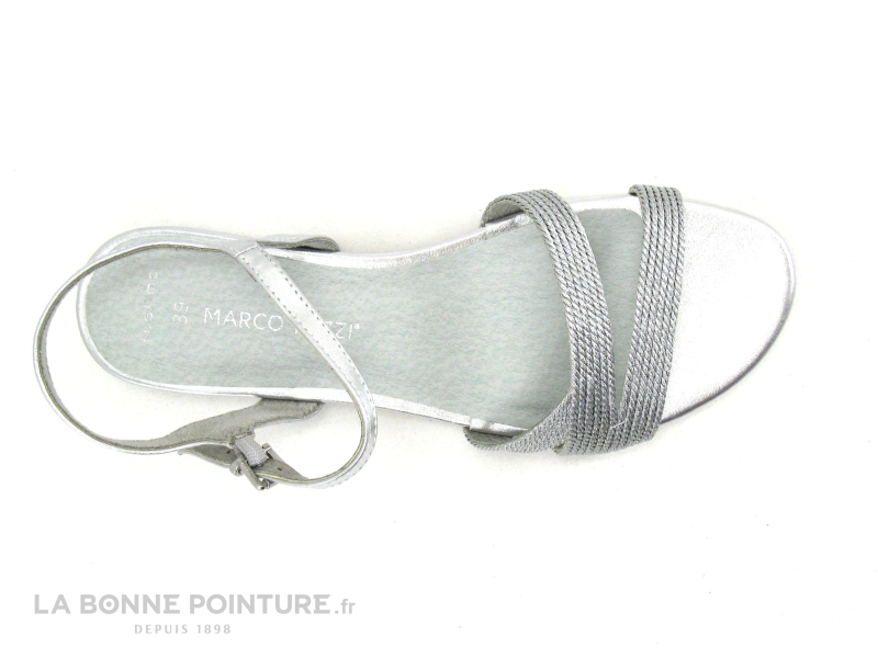 Marco Tozzi-28-185-28 Silver - Sandale plate Femme argent 4