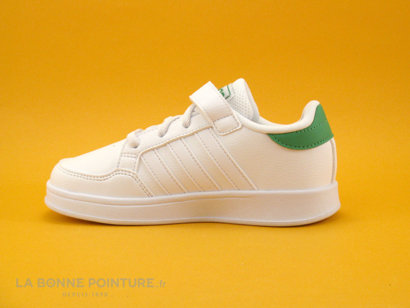 Adidas BREAKNET C - FZ0109 - Blanc Vert - Basket enfant 3