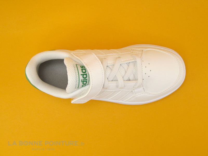 Adidas BREAKNET C - FZ0109 - Blanc Vert - Basket enfant 6