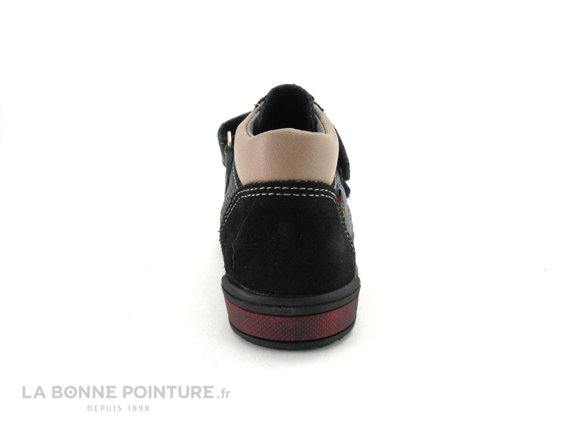 Boby Venoti Chaussure montante cuir noir velcro 4