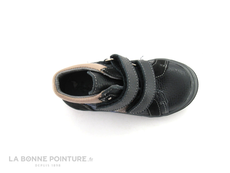 Boby Venoti Chaussure montante cuir noir velcro 6