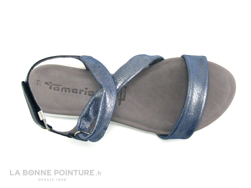 Tamaris 1-28627-20 Steel Midnight - Sandale plate bleu marine 6
