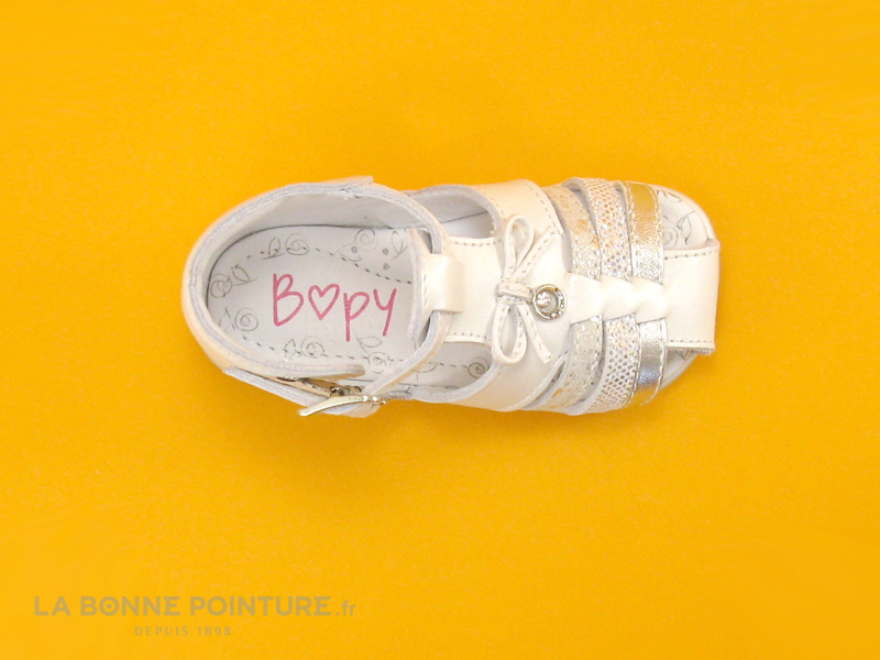Bopy ZIBEL Blanc - Sandale montante Fille - BEBE 6