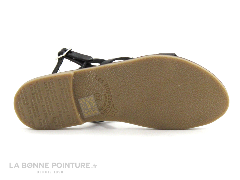 Tropeziennes BADEN Noir 11426 - Sandale plate 7