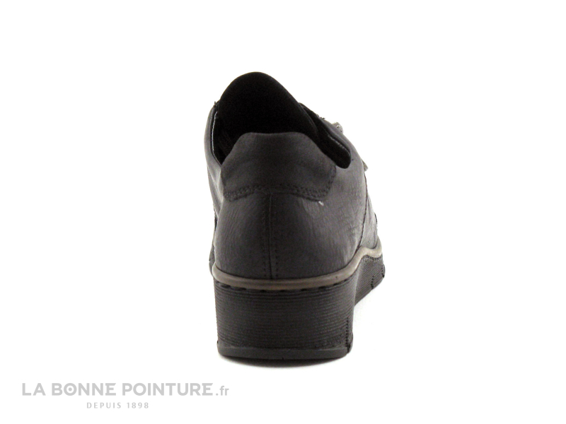 Rieker 53721-00 - Noir - Chaussure compensee lacet 4