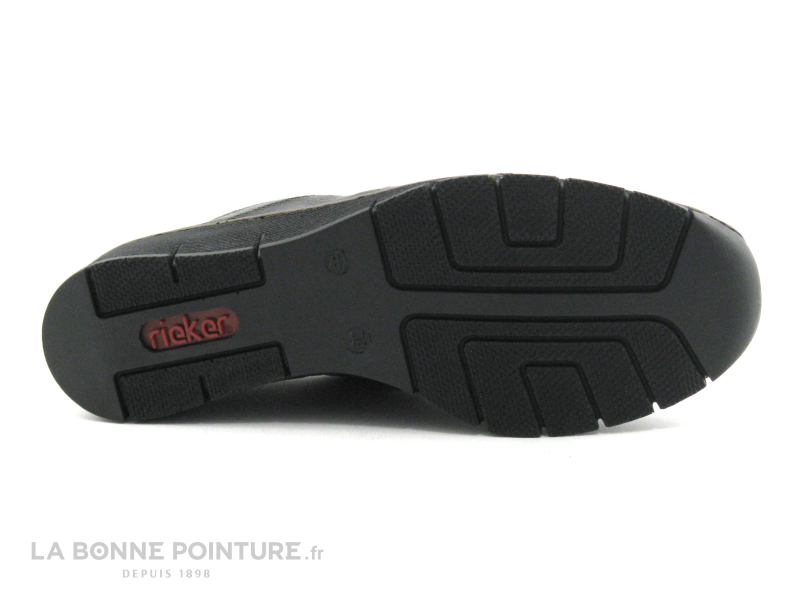 Rieker 53721-00 - Noir - Chaussure compensee lacet 7