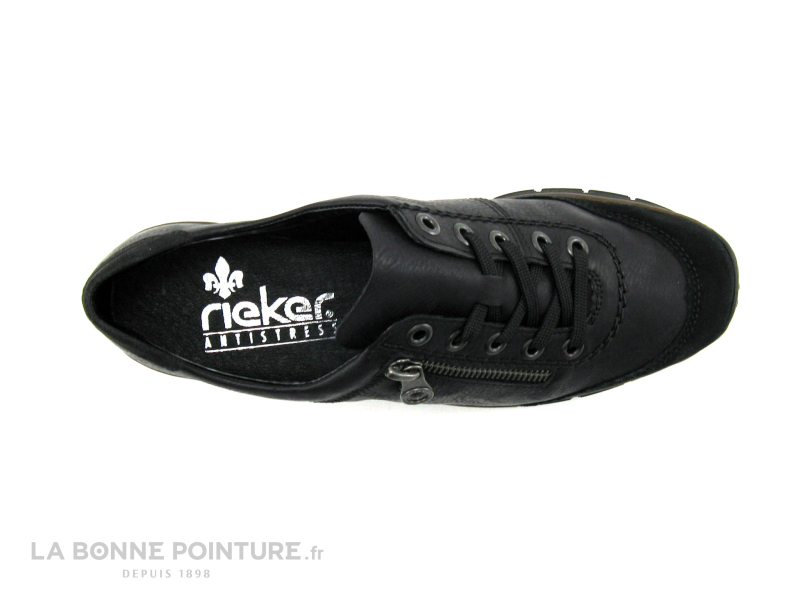 Rieker 53721-00 - Noir - Chaussure compensee lacet 6