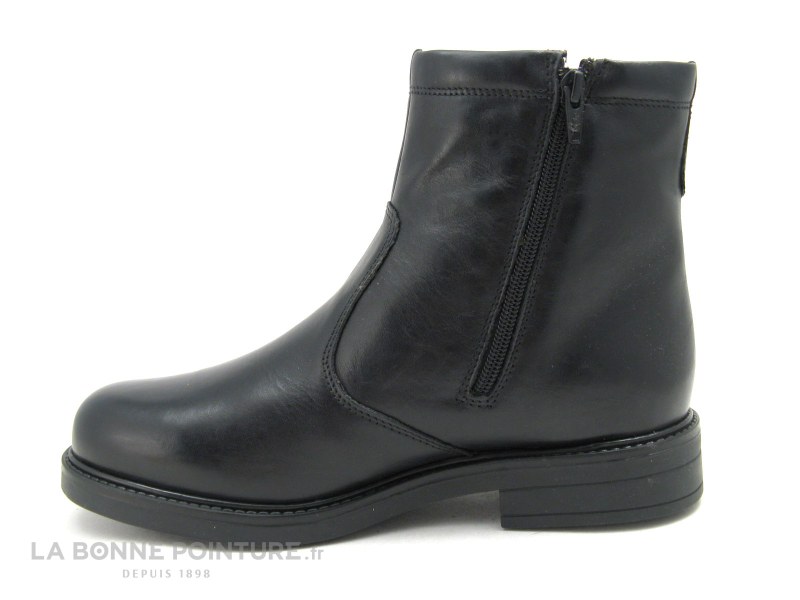 3 POINTS DE SUSPENSION Boots Homme fourre cuir noir zip MH-070H04 3