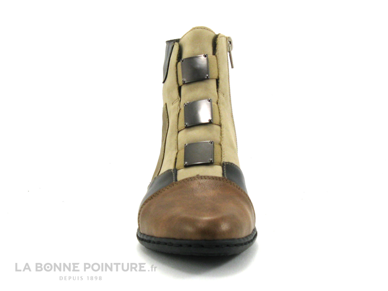 Rieker Y0764-22 Marron Beige Gris - Boots Femme multicolore 2