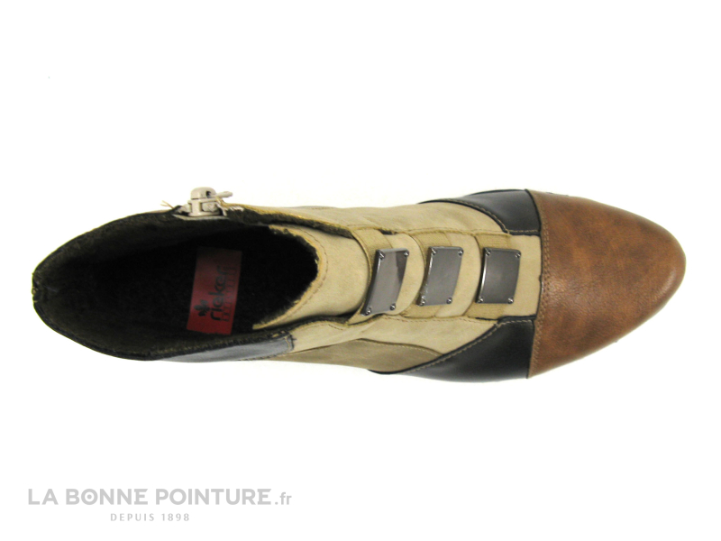Rieker Y0764-22 Marron Beige Gris - Boots Femme multicolore 6